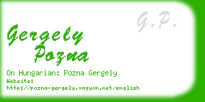 gergely pozna business card
